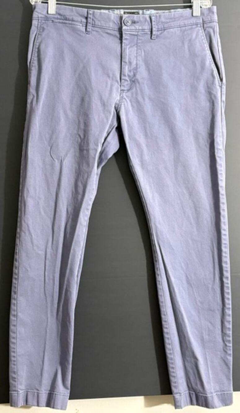 J.Crew 484 Slim Stretch Chino Pants Men's 33x30 Blue Gray Cotton Casual